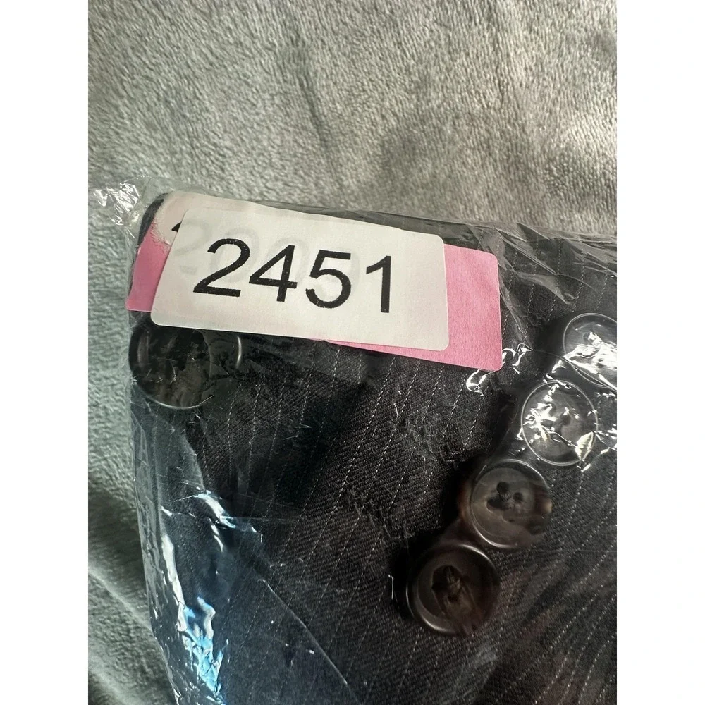 Ralph Ralph‎ Lauren Suit Jacket Mens 46R Gray Pinstripe 100% Wool Dillards 2B